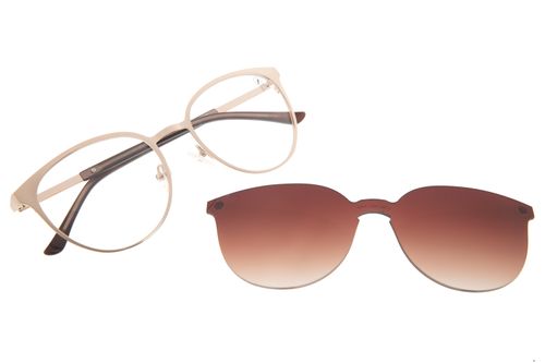 Armação Para Óculos de Grau Feminino Chilli Beans Clássicos Dourado Claro Multi