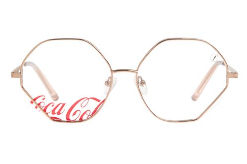 Armação Para Óculos de Grau Feminino Coca-Cola Hexagonal Brilho
