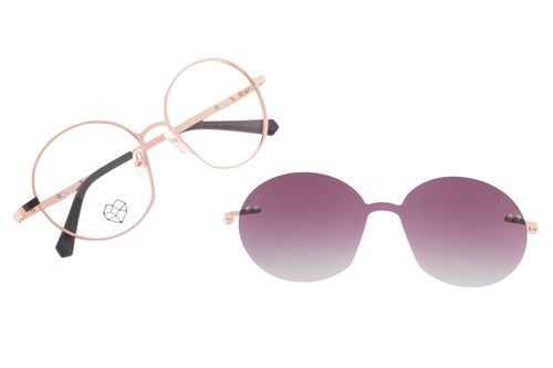 Armação Para Óculos de Grau Feminino Pedras Brasileiras Multi Roxo Polarizado