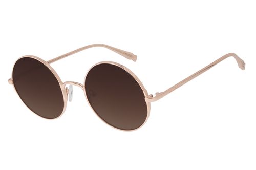 Óculos de Sol Feminino Marvel Viúva Negra Degradê Marrom Banhado a Ouro