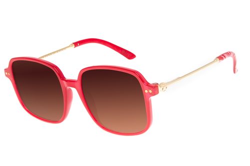 Óculos De Sol Infantil Feminino Disney The Lion King Quadrado Vermelho