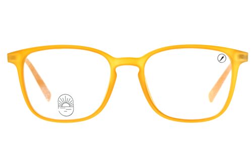 Armação Para Óculos De Grau Unissex Good Vibes Quadrado Amarelo