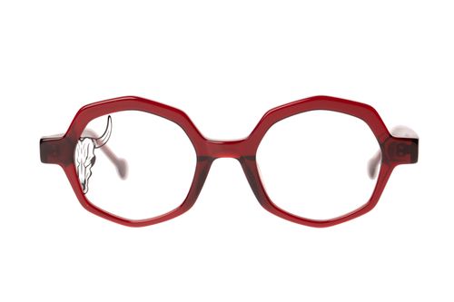 Armação Para Óculos de Grau Feminino Western Redondo Vermelho