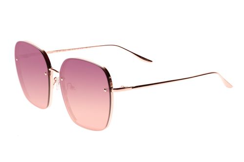 Óculos de Sol Feminino Western Banhado A Ouro Quadrado Rosé