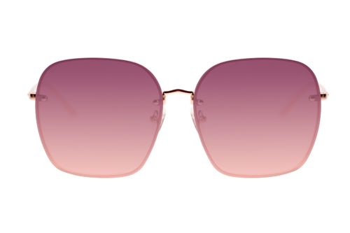 Óculos de Sol Feminino Western Banhado A Ouro Quadrado Rosé
