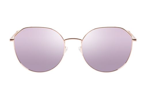 Óculos de Sol Feminino Western Banhado A Ouro Redondo Rosé