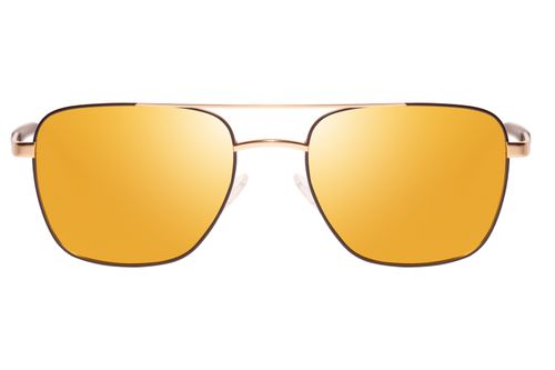 Óculos de Sol Masculino Western Executivo Texturizado Dourado