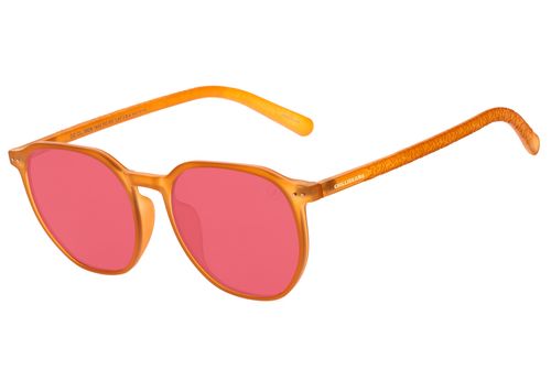 Óculos de Sol Unissex Western Redondo Ornamento Caramelo