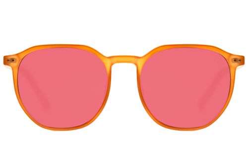 Óculos de Sol Unissex Western Redondo Ornamento Caramelo