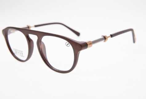Armação Para Óculos de Grau Masculino Café Vintage Marrom