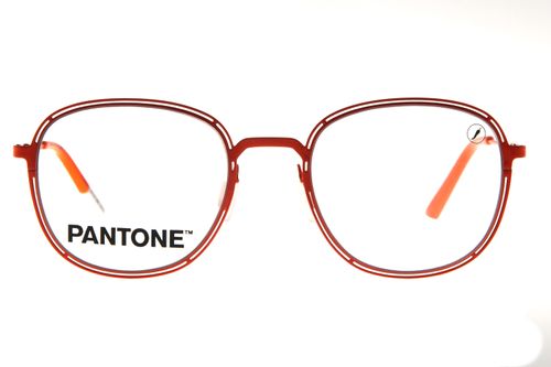 Armação Para Óculos de Grau Unissex Pantone Metal Slim Laranja