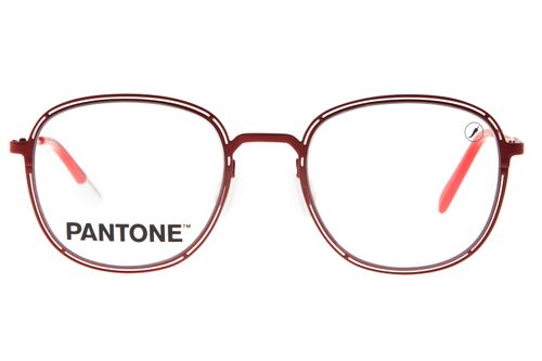 Armação Para Óculos de Grau Unissex Pantone Metal Slim Vermelho