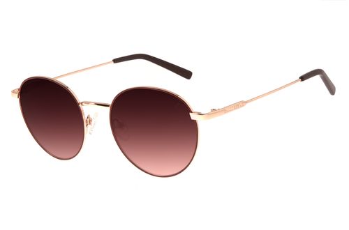 Óculos de Sol Unissex Pantone Redondo Metal Rosé