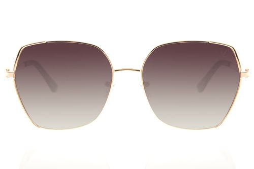 Óculos De Sol Feminino Zodíaco Sextavado Dourado