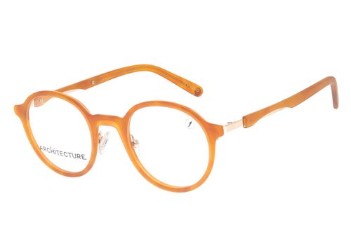 Armação Para Óculos de Grau Feminino Arquitetura Minimalista Dourado