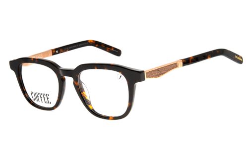 Armação Para Óculos de Grau Masculino Café Wood Marrom Escuro