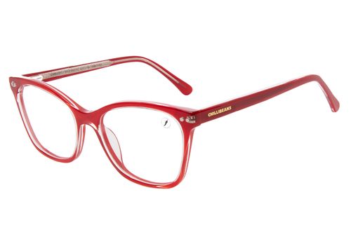 Armação Para Óculos De Grau Feminino Chilli Beans Multi Cat Vermelho Transparente