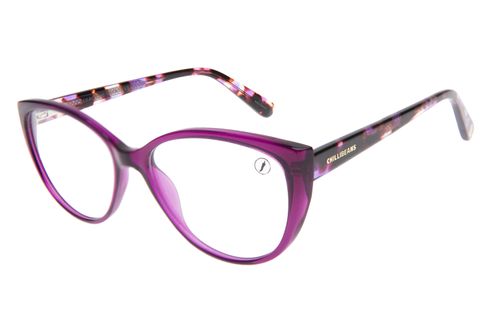 Armação Para Óculos de Grau Feminino Ótica Chilli Beans Cat Tartaruga Roxo
