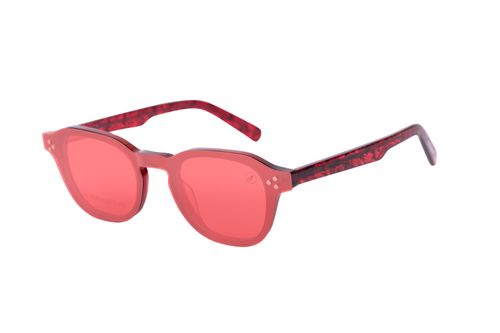 Armação Para Óculos de Grau Masculino Behind The Colors Relaxar Multi Narrow Polarizado Vermelho