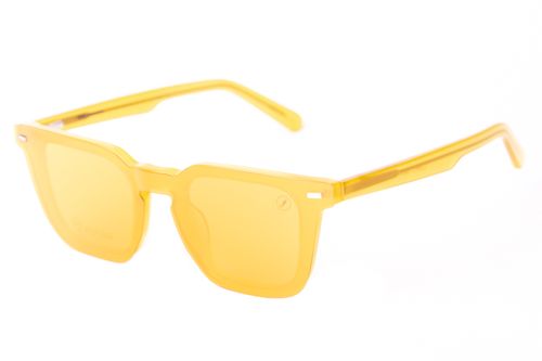 Armação Para Óculos de Grau Masculino Behind The Colors Focar Multi Quadrado Polarizado Amarelo