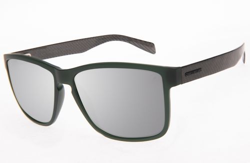 Óculos De Sol Masculino Chilli Beans Bossa Nova Polarizado Prata Verde