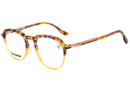 Armação Para Óculos De Grau Feminino Chilli Beans Premium Redondo Mesclado Dourado