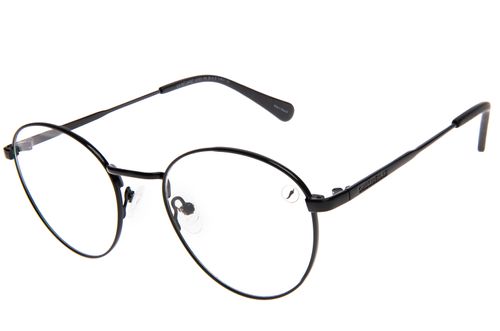 Armação Para Óculos de Grau Unissex Ótica Chilli Beans Clássicos Casual Redondo Preto