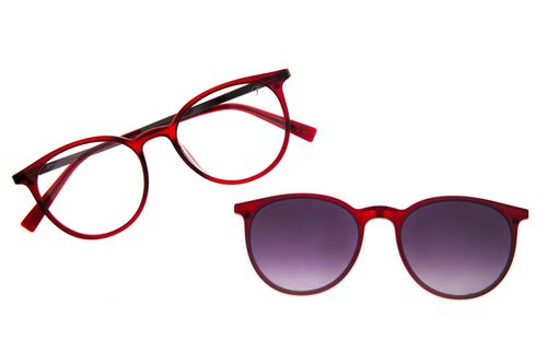 Armação Para Óculos De Grau Feminino Ótica Chilli Beans Multi Redondo Polarizado Vinho