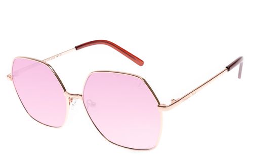 Óculos de Sol Feminino Chilli Beans Metal Hexagonal Rosé