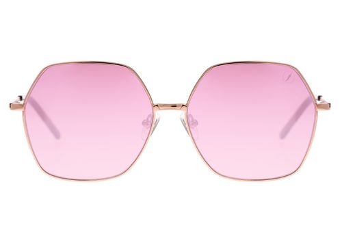 Óculos de Sol Feminino Chilli Beans Metal Hexagonal Rosé