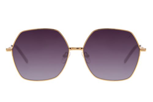 Óculos de Sol Feminino Chilli Beans Metal Hexagonal Dourado
