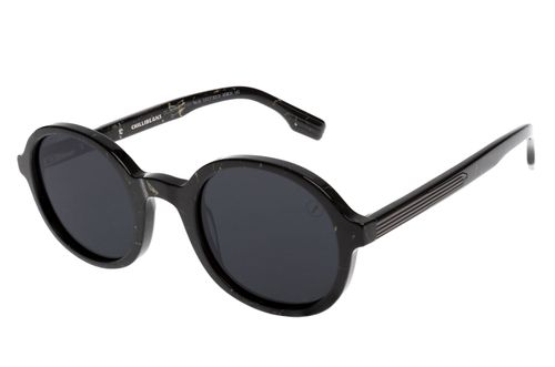 Óculos de Sol Feminino Hollywood Vintage Art Déco Polarizado Preto