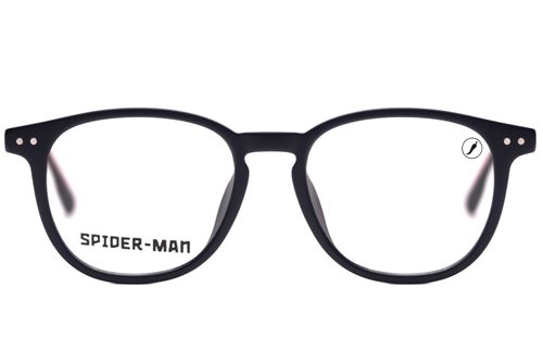 Armação Para Óculos de Grau Infantil Masculino Spider-Man Amigos Redondo Azul
