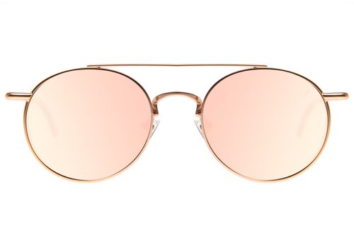 Óculos De Sol Unissex Alok Nature Tech Redondo Flap Dourado