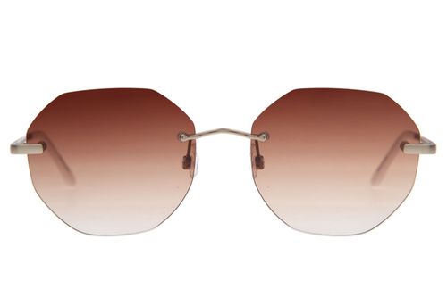 Óculos de Sol Feminino Ótica Chilli Beans Hexagonal Degradê Marrom