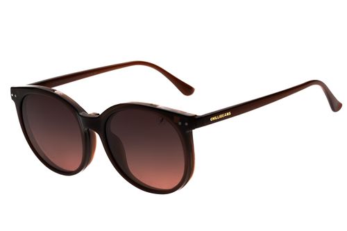 Armação Para Óculos de Grau Feminino Ótica Chilli Beans Multi Redondo Polarizado Marrom