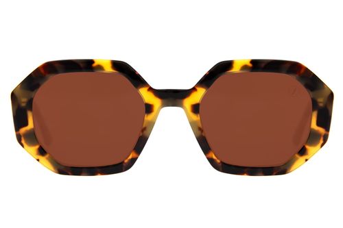 Óculos de Sol Feminino Premium Facetado Tartaruga