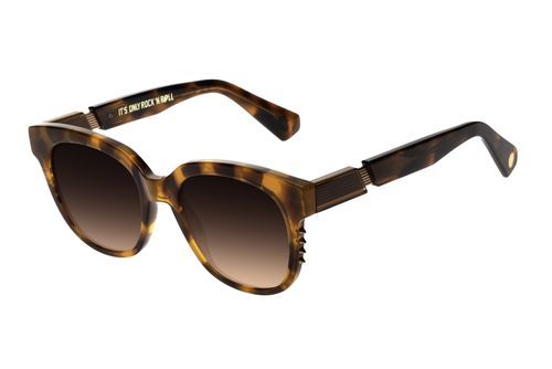Óculos de Sol Feminino Ótica Rolling Stones Spikes Marrom