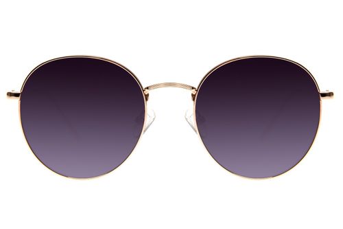Óculos de Sol Feminino Gold Pedras E Cristais Metal Redondo Prata