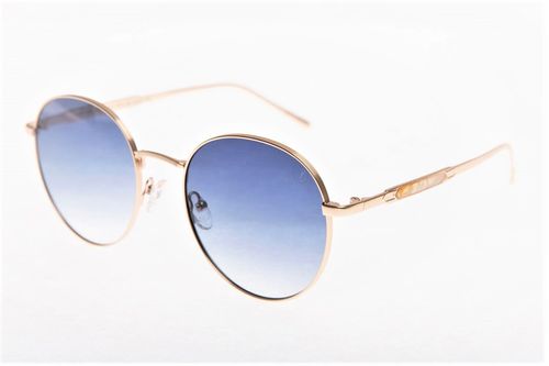 Óculos de Sol Masculino Gold Quadrado Geometria Degradê Azul