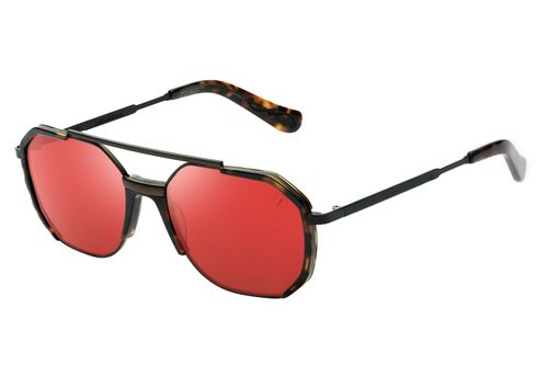 Óculos de Sol Masculino Ótica Rolling Stones Dwight Vermelho