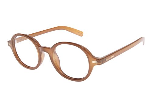 Armação Para Óculos de Grau Masculino Ótica Chilli Beans Redondo TR90 Marrom Claro