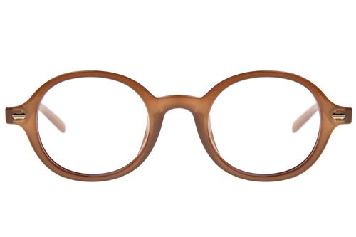 Armação Para Óculos de Grau Masculino Ótica Chilli Beans Redondo TR90 Marrom Claro