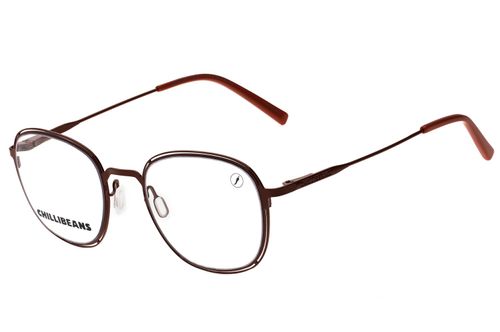 Armação Para Óculos De Grau Unissex Chilli Beans Redondo Vermelho