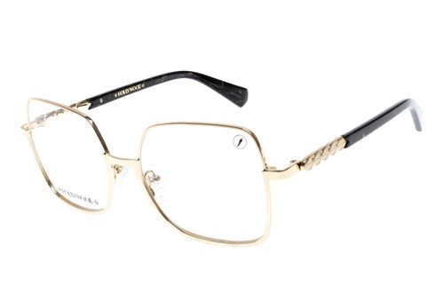 Armação Para Óculos de Grau Feminino Hollywood Vintage Quadrado Dourado