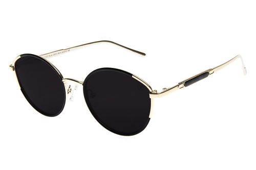 Óculos de Sol Feminino Gold Pedras E Cristais Redondo Prata