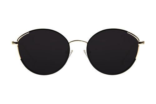 Óculos de Sol Feminino Gold Pedras E Cristais Redondo Prata