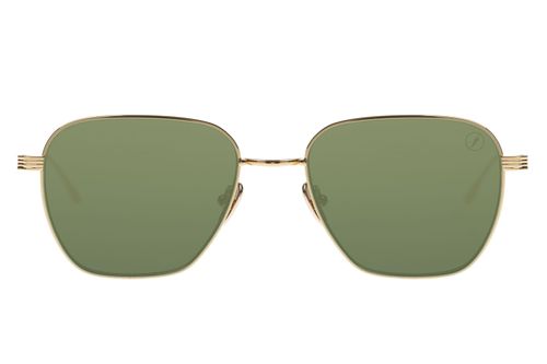 Óculos De Sol Unissex Titanium Quadrado Dourado