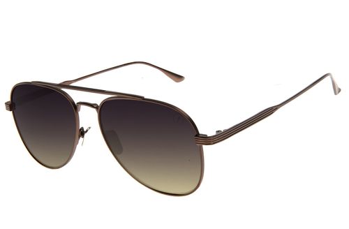 Óculos De Sol Unissex Titanium Aviador Marrom