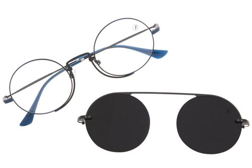 Armação Para Óculos de Grau Feminino Ótica Chilli Beans Multi Redondo Polarizado Azul